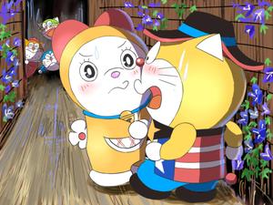Cute Doraemon Spying cute doraemon wallpaper