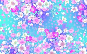 Cute Girly Flowers In Blue cute girly wallpaper