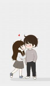 Cute Innocent Cartoon Couple cute couple cartoon wallpaper