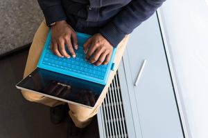 Cute Laptop on a Wooden Desk cute laptop wallpaper
