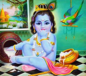 Cute Little Krishna HD  Wallpaper