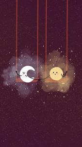 Cute Moon And Planet Aesthetic Phone cute aesthetic phone wallpaper