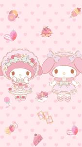 Cute My Melody Wearing Pink Dress cute my melody wallpaper