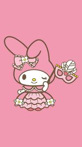 Cute My Melody Wearing Pink Gown cute my melody wallpaper
