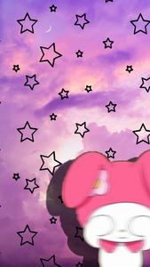 Cute My Melody With Pink Clouds cute my melody wallpaper