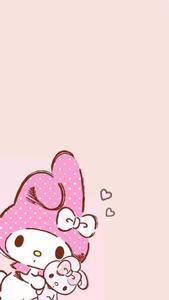 Cute My Melody With Pink Teddy Bear cute my melody wallpaper