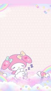 Cute My Melody With Rainbows cute my melody wallpaper