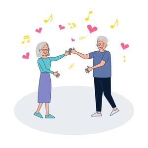 Cute Old Dancing Cartoon Couple cute couple cartoon wallpaper
