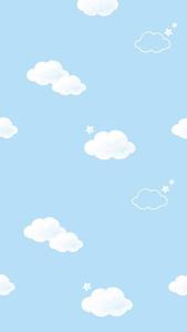 Cute Pastel Blue Aesthetic Cartoon Clouds cute pastel blue aesthetic wallpaper