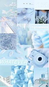 Cute Pastel Blue Aesthetic Collage cute pastel blue aesthetic wallpaper