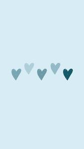 Cute Pastel Blue Aesthetic Little Hearts cute pastel blue aesthetic wallpaper