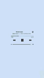 Cute Pastel Blue Aesthetic Song Playing Billie Eilish cute pastel blue aesthetic wallpaper