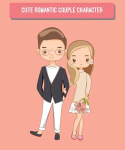Cute Peach Cartoon Couple cute couple cartoon wallpaper