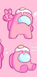 Cute Pink Among Us Picture Wallpaper