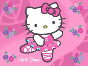Cute Pink Hello Kitty Ballerina Dancer cute pink hello kitty wallpaper