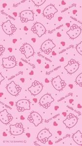 Cute Pink Hello Kitty Hearts Wallpaper Art cute pink hello kitty wallpaper