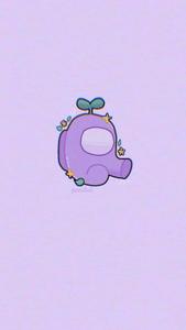 Cute Purple Among Us Picture Wallpaper