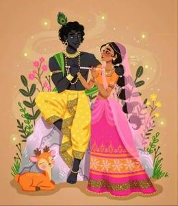 Cute Radha Krishna 3D Art cute radha krishna wallpaper