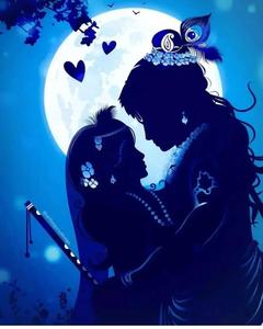 Cute Radha Krishna Blue Moon cute radha krishna wallpaper