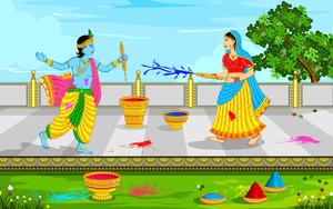 Cute Radha Krishna Colorful Art cute radha krishna wallpaper