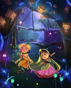 Cute Radha Krishna Forest Art cute radha krishna wallpaper