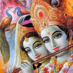 Cute Radha Krishna Orange Crown cute radha krishna wallpaper