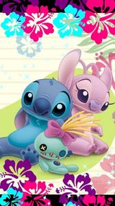 Cute Stitch And Angel Sweet Moment cute stitch wallpaper