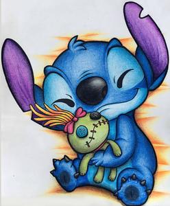 Cute Stitch Hugs Scrump cute stitch wallpaper