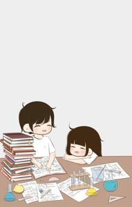 Cute Studying Cartoon Couple cute couple cartoon wallpaper