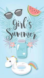 Cute Summer Girl Art cute summer wallpaper