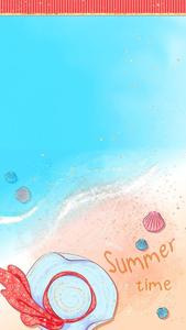 Cute Summer Hat At Beach cute summer wallpaper