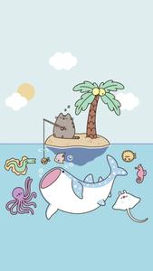 Cute Summer Pusheen Cat cute summer wallpaper