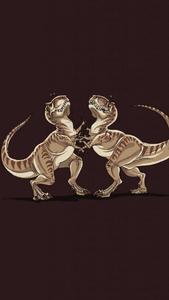Cute T-Rex Dinosaur Fight Funny Phone funny phone wallpaper