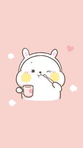 Cute White Bear Cartoon IPhone cartoon iphone wallpaper