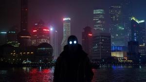 Cyberpunk Futuristic View of Shanghai at Night cyberpunk wallpaper