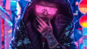 Cyberpunk Girl Baddie baddie wallpaper