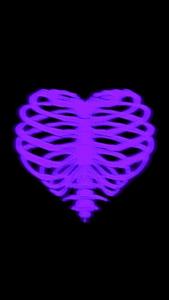 Dark Aesthetic Purple Heart Ribs Picture dark aesthetic wallpaper