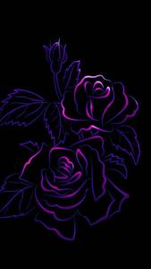 Dark Aesthetic Purple Rose Neon Picture dark aesthetic wallpaper