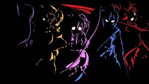 Dark Anime Colorful Character Silhouette dark anime wallpaper