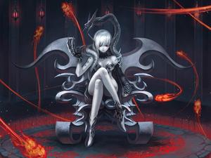 Dark Anime Dragon Girl dark anime wallpaper