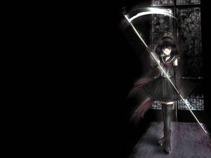 Dark Anime Girl Holding A Scythe dark anime wallpaper