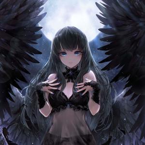 Dark Anime Girl with a Mysterious Allure dark anime girl wallpaper