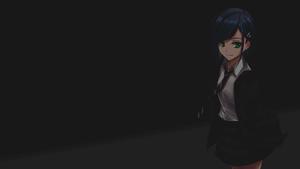 Dark Anime Girl with Big Eyes dark anime girl wallpaper