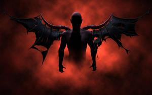 Dark Devil Horned Wings dark devil wallpaper