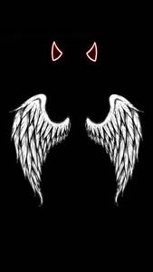 Dark Devil Horns Angel Wings dark devil wallpaper