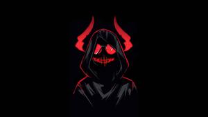 Dark Devil Red Horns Cartoon dark devil wallpaper