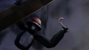 Dark Gorilla Tag Holding A Candy Cane gorilla tag wallpaper