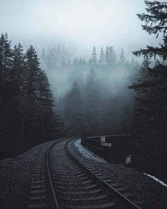 Dark Railroad Tracks Picture dark wallpaper