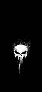 Dark Stylish Punisher Skull on AMOLED Display amoled wallpaper