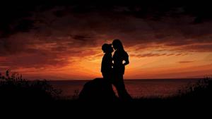 Dark Sunset Romantic Love romantic love wallpaper